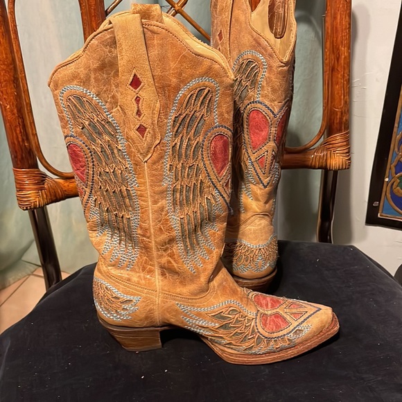 Corral vintage cowboy boots perfect condition size 7, nice design - Picture 5 of 7